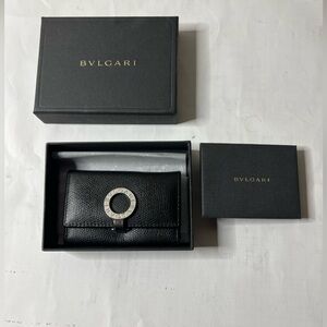 Bvlgari Black Textured Leather Key-holder full inclusion - VGUC